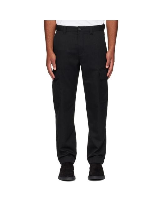 Boss Black Gabardine Cargo Pants for men