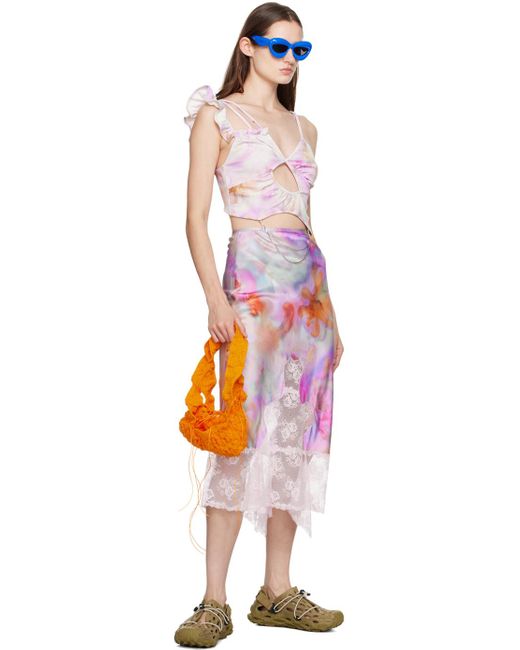 Collina Strada Multicolor Hiss Midi Skirt