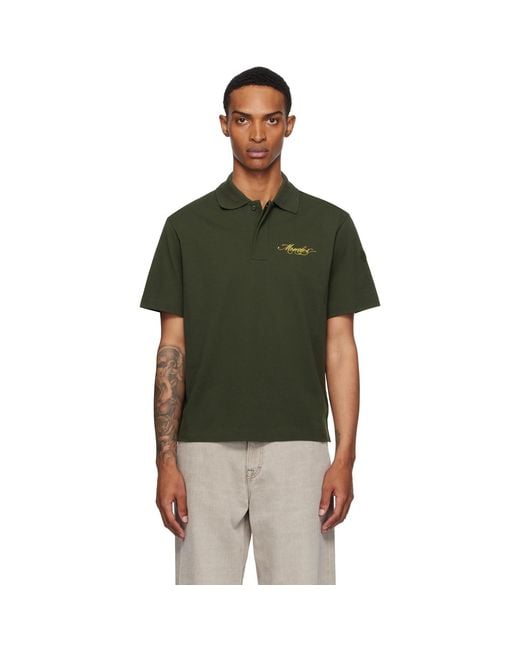Moncler Green Archivio Creativo Polo for men