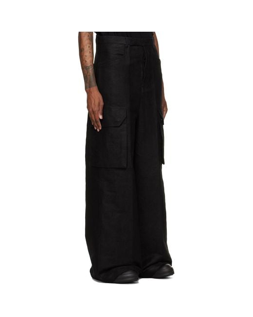 Rick Owens Black Tower Mastodon Firbanks Cargo Pants for men