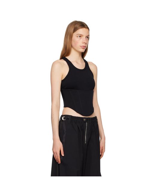 Dion Lee Black Float Tank Top