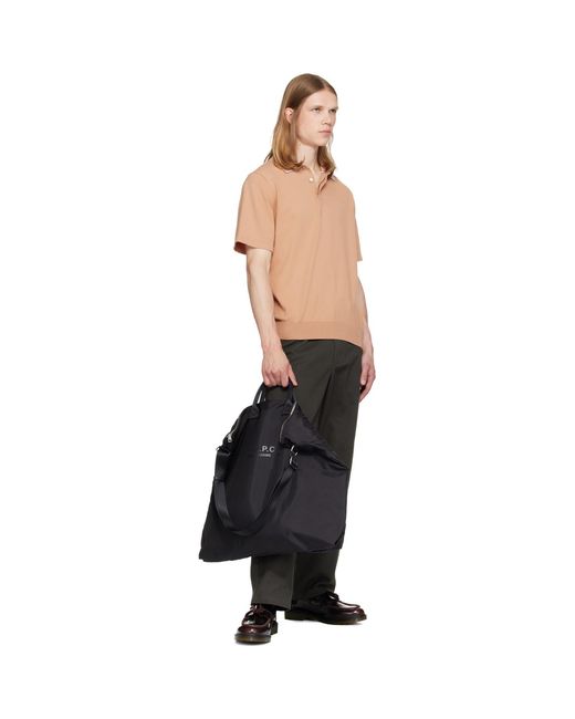 A.P.C. Black Backstage Crossbody Bag for men