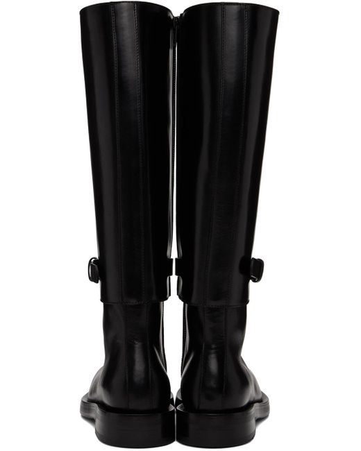 Ann Demeulemeester Black Ted Riding Boots