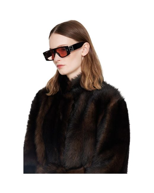 Fendi Pink Ff Squared Sunglasses