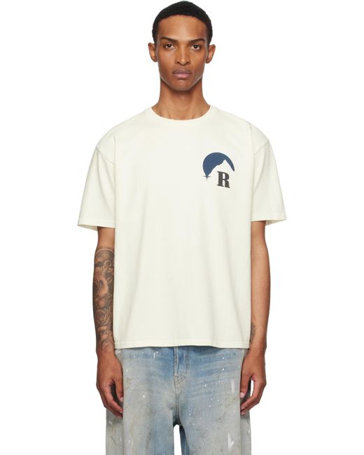 T-Shirt Blanc Cassé À Logos Moonlight Rhude pour homme en coloris Multicolor