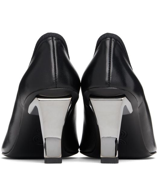 Nicole Saldanã Black Harper Leather Heels
