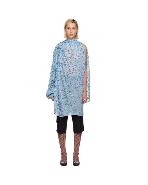 Kiko Kostadinov Blue Caspian Minidress