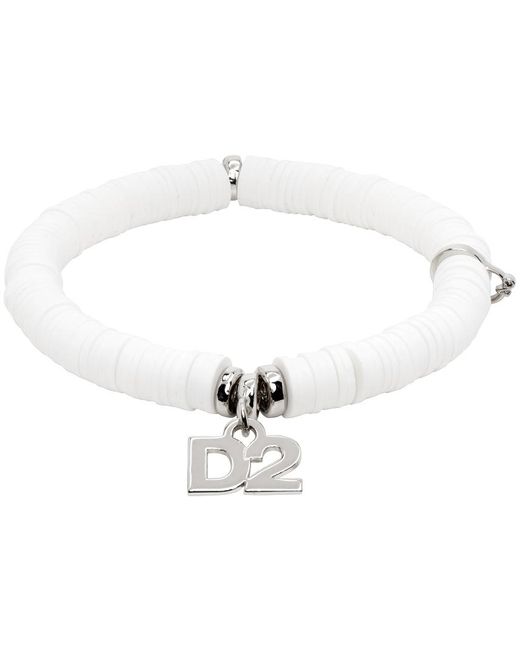 DSquared² Black White Charm Bracelet for men