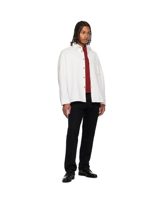 Givenchy White Couture Seam Overshirt for men