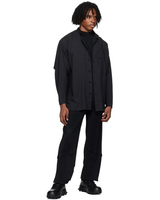 Homme Plissé Issey Miyake Black Homme Plissé Issey Miyake Pocket Shirt for men