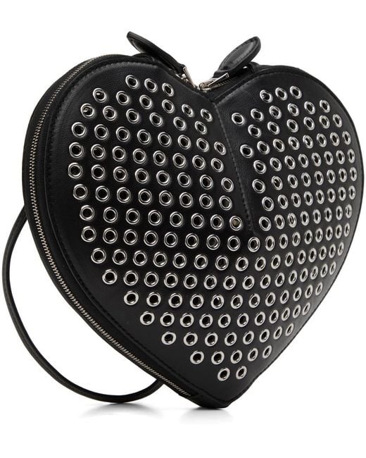 Alaïa Black Le Coeur Heart Eyelet Crossbody Bag