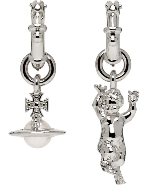 Vivienne Westwood Anglo Pearl Earrings in Metallic | Lyst