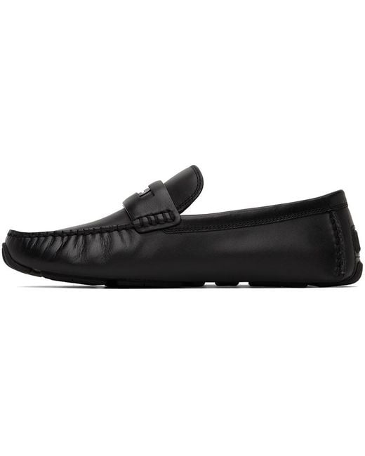 COACH Black Signature Coin Driver Loafers for men