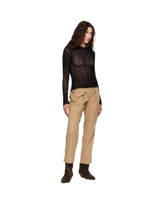 Isabel Marant Natural Khaki Amandine Trousers