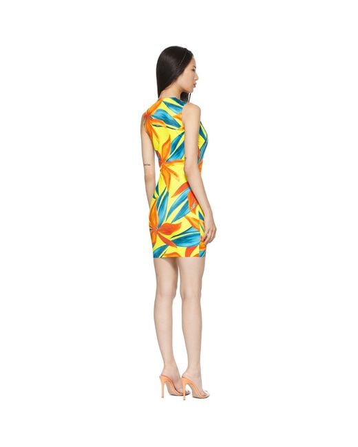Louisa Ballou Multicolor Ssense Exclusive Yellow & Orange Sleeveless Ring Dress