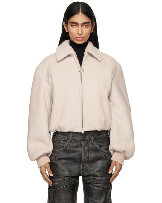 Acne Black Wool-Blend Bomber Jacket
