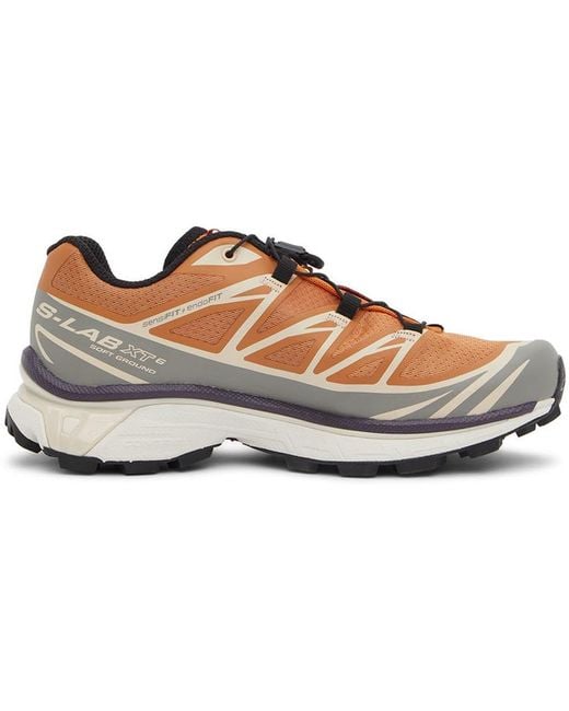Salomon Black Orange Xt-6 Sneakers