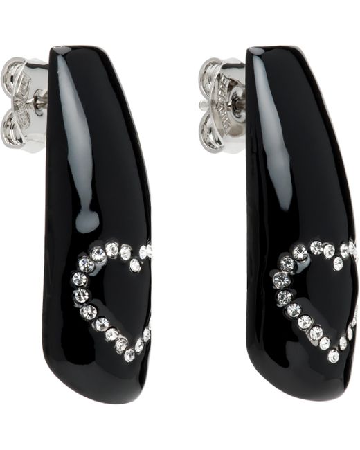 Boucles D'Oreilles En Forme D'Ongle Noir Et Argenté Exclusives À Ssense Édition D'Heygere Im Sorry by Petra Collins en coloris Black