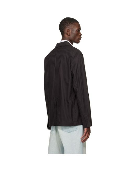 Lacoste Black Elevated Seasonal Blazer for men