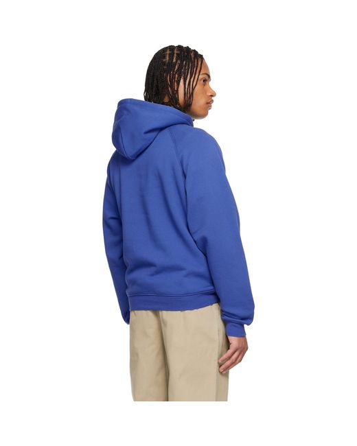 Dime Blue Cursive Hoodie for men