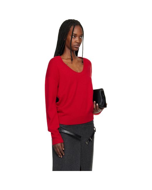 Commission Red U Neck Sweater