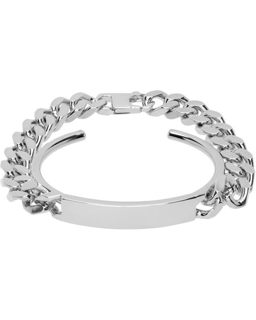 MM6 by Maison Margiela Black Logo Cuff Bracelet for men