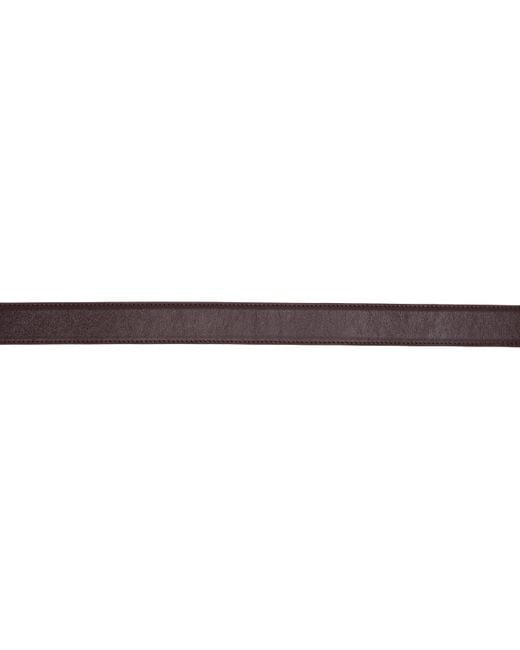 AMI Black Burgundy Leather Ami De Coeur Belt