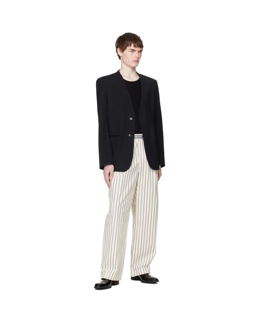 Louis-Gabriel Nouchi White Wide-Leg Striped Jogging Trousers for men
