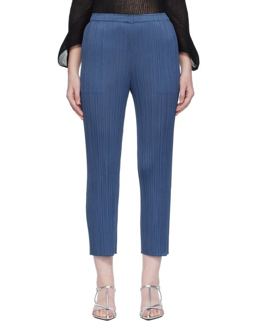 Pleats Please Issey Miyake Blue Lamp Shade Trousers