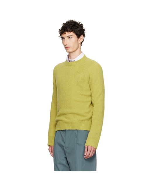 Dries Van Noten Green Alpaca Sweater for men