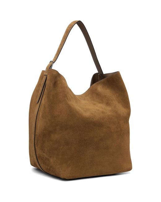 Totême  Brown Belted Suede Tote