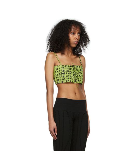 Helenamanzano Black Green Isleta Camisole