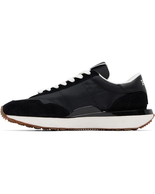 Polo Ralph Lauren Black Train 89 Suede & Mesh Sneakers for men