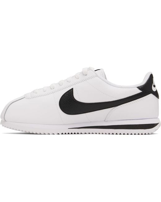 Nike White Cortez Leather Sneakers for men