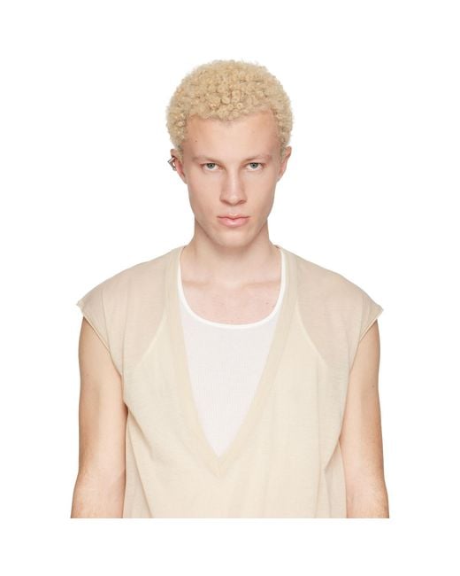 Rick Owens Gray Temple Orb Ear Cuff for men