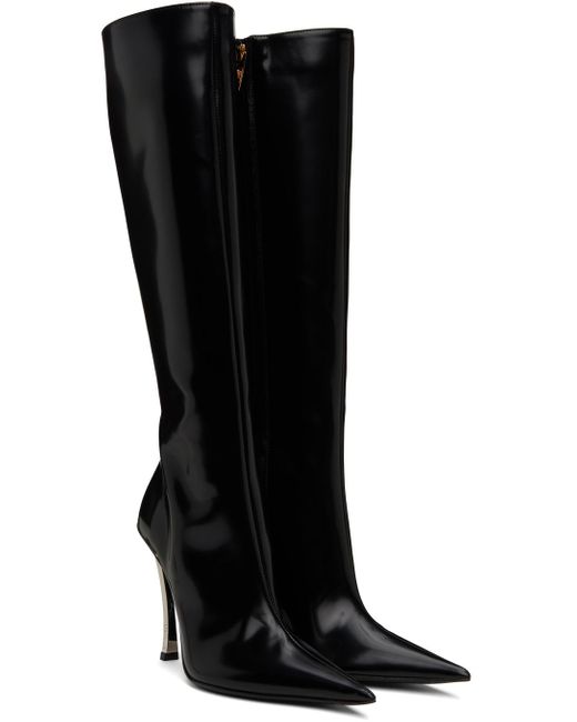 Versace Black Pin-point Boots