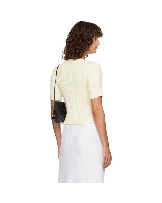LE17SEPTEMBRE Natural Off- Millie Knit Short Cardigan
