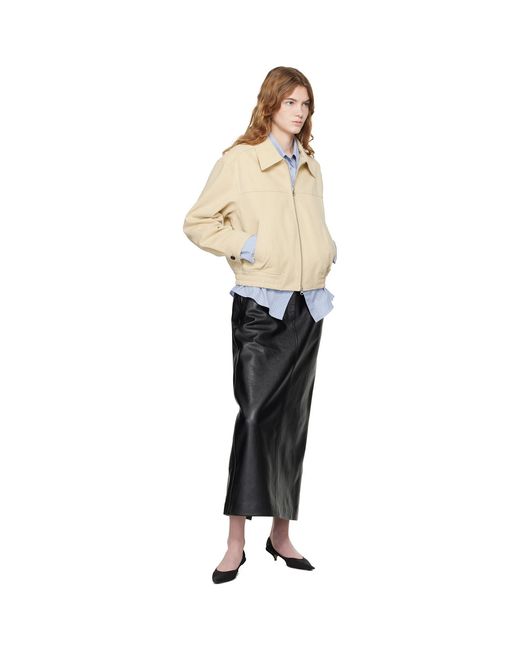 DUNST Black Collared Faux-Suede Jacket