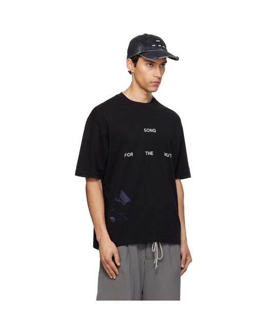 Song For The Mute Black Logo Oversized T-Shirt for men