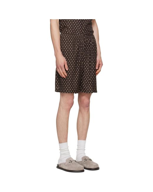 Ferragamo Black Silk Bermuda Shorts for men