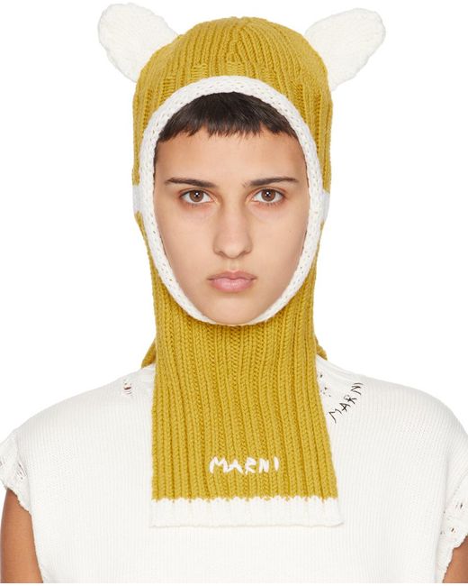 Marni Yellow Ear Balaclava