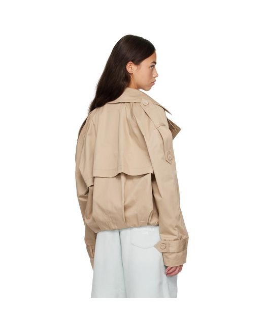 Acne Natural Short Trench Jacket