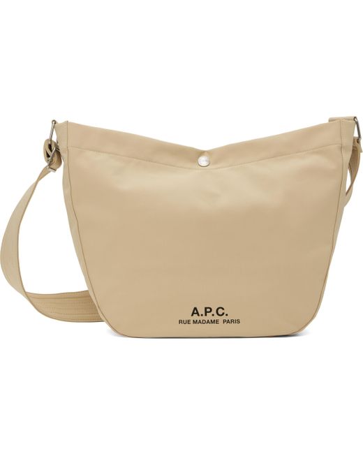 メンズ A.P.C. ベージュ Journal サッチェルバッグ Black