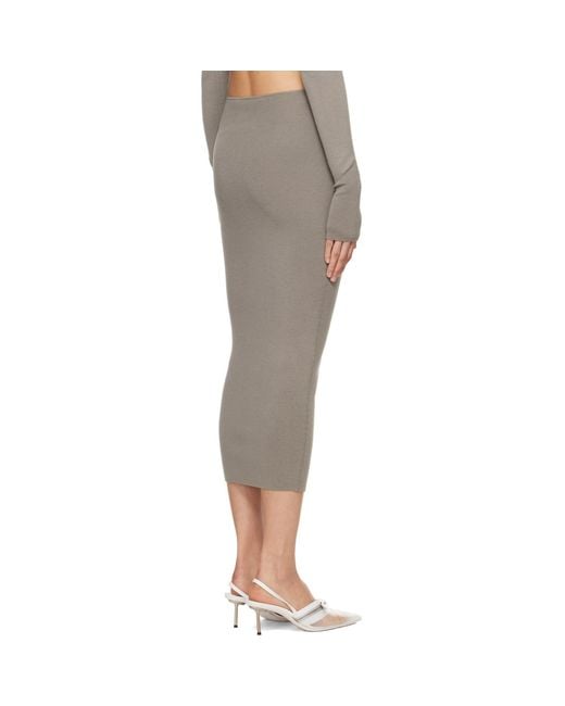 Dion Lee Gray Mobius Loop Midi Skirt