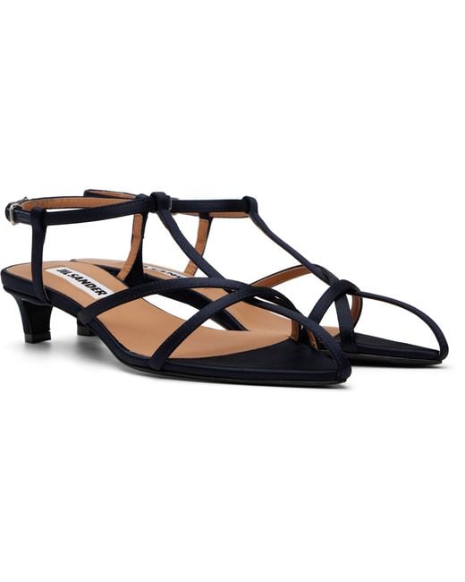 Jil Sander Black Cage Low-Heel Sandals