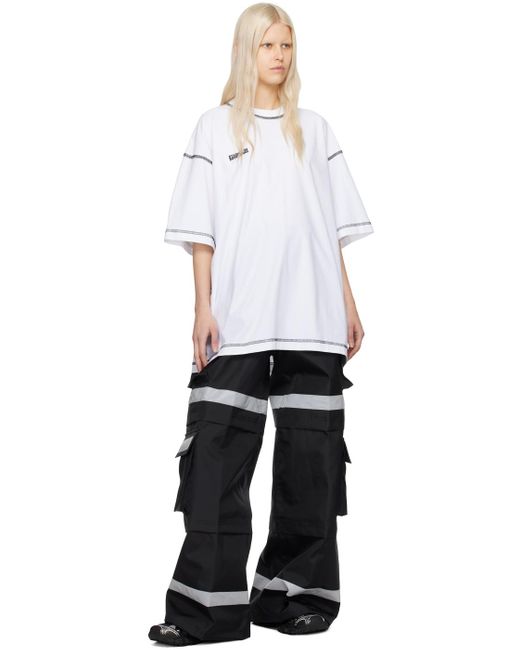 Vetements Black Reflective Cargo Pants