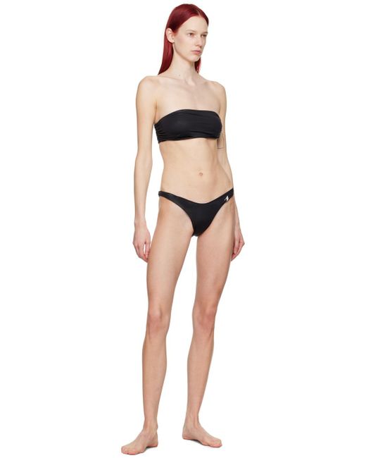The Attico Black Strapless Bikini
