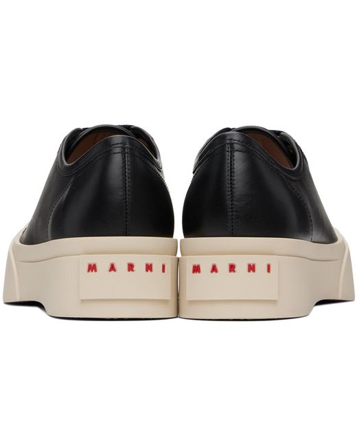 Marni Black Nappa Leather Pablo Sneakers for men