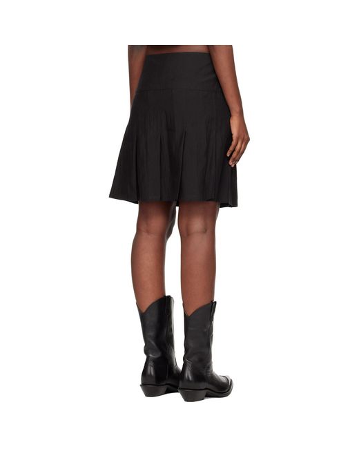 Our Legacy Black Girdle Miniskirt