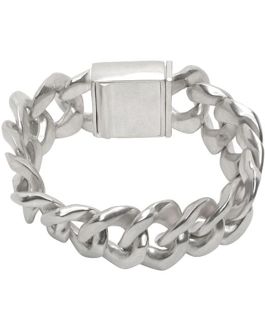 Jil Sander Metallic Silver Am5 Bracelet for men
